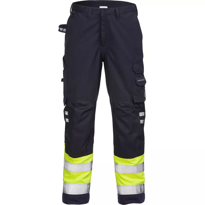 Fristads Flamestat work trousers 2176, Hi-vis yellow/Marine blue, large image number 0