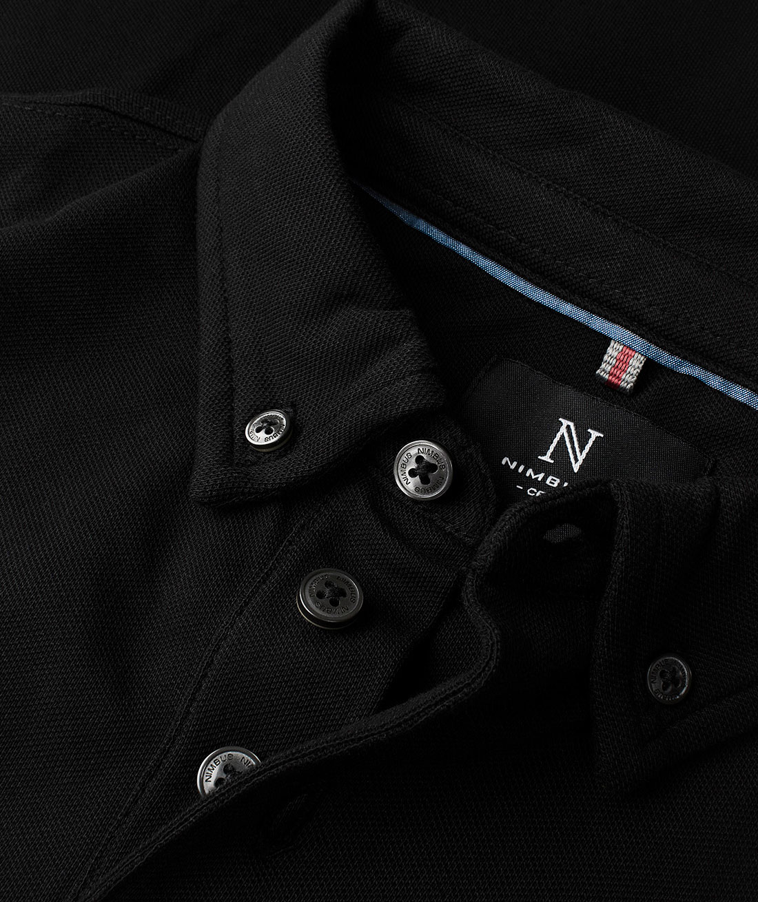 Nimbus Carlington long-sleeved polo shirt, Black, large image number 2