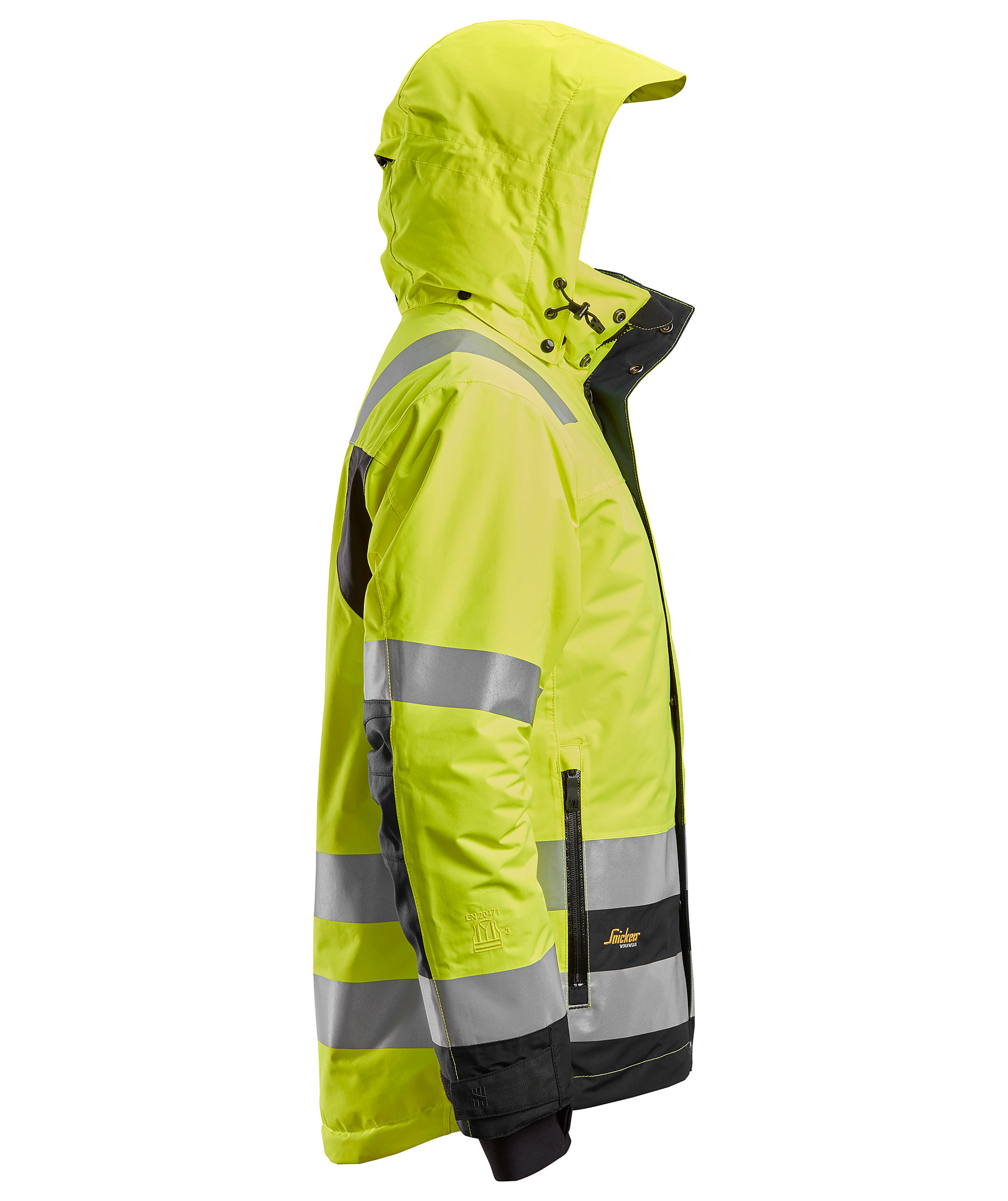 Snickers AllroundWork shell jacket 1132, Hi-vis Yellow/Black, large image number 2