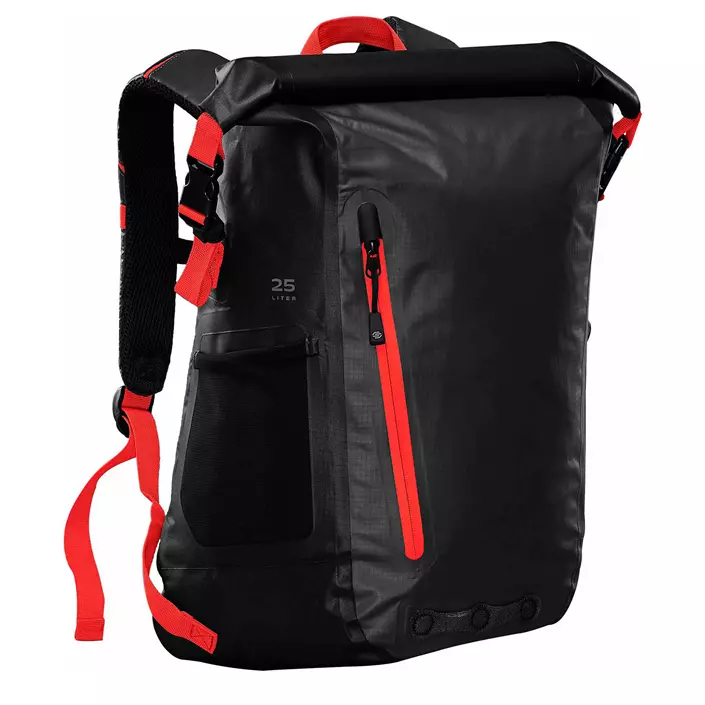 Stormtech Rainer waterproof backpack 25L, Black/Red, Black/Red, large image number 2