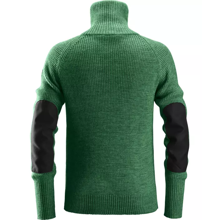 Snickers AllroundWork ½-zip wool sweater 2905, Forest Green, large image number 1