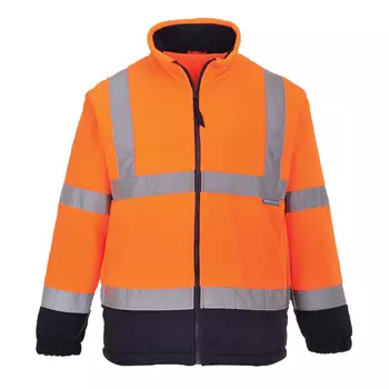 Portwest  fleece jacket, Hi-vis Orange/Marine
