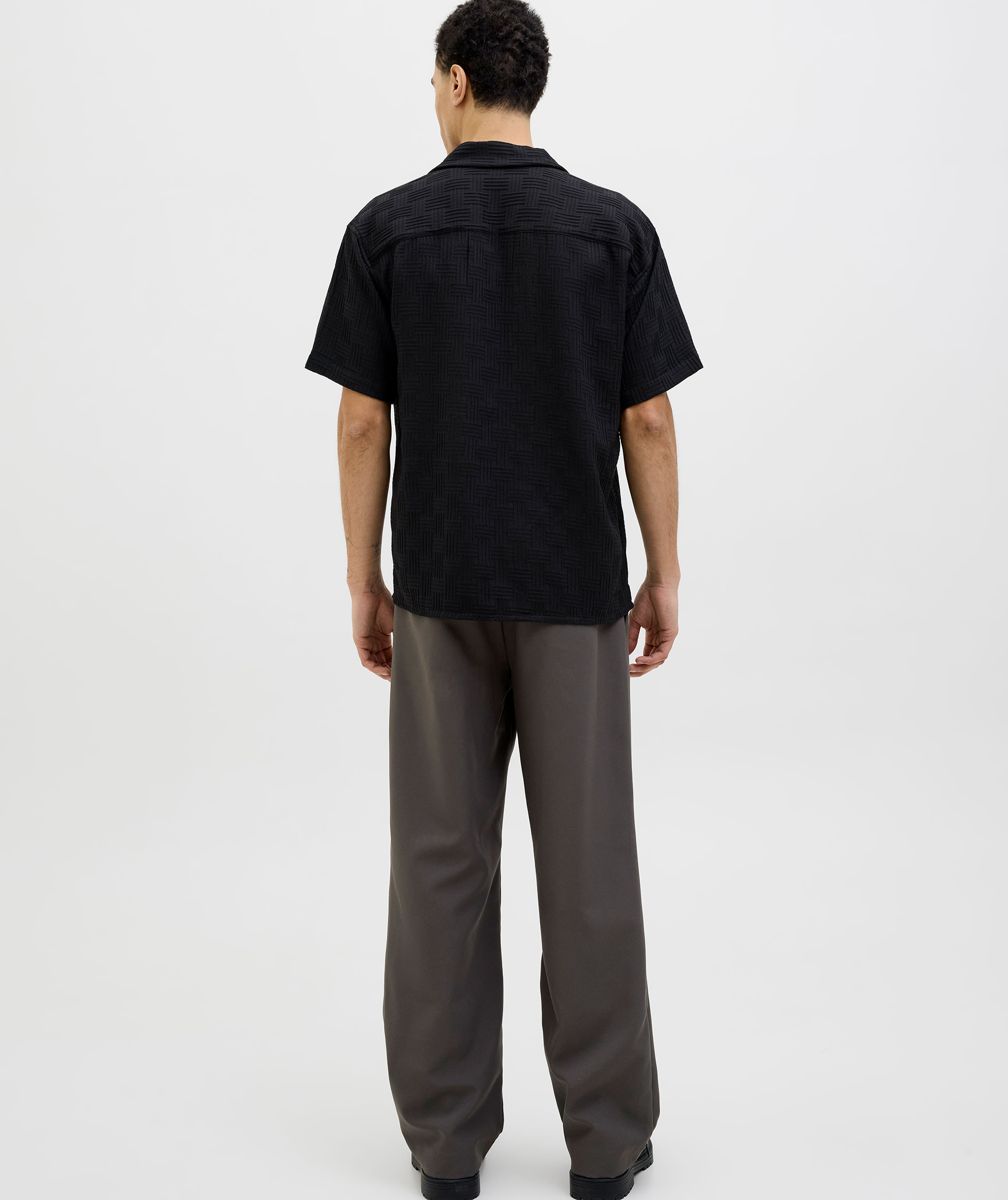 Jack & Jones JJEMATTEO RESORT kort&auml;rmad  skjorta, Black, large image number 2