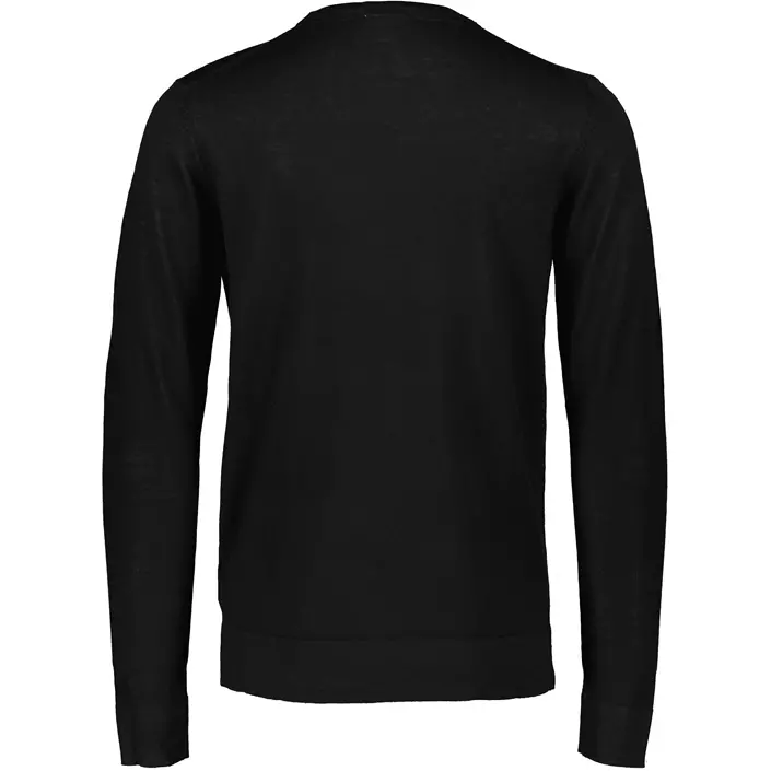 Lindbergh striktrøje med merinould, Black, large image number 2