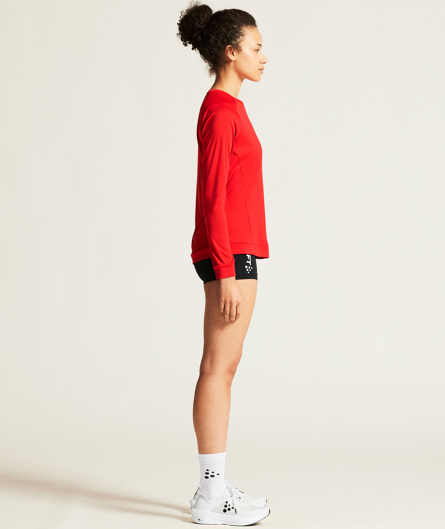 Craft Rush 2.0 l&aring;ng&auml;rmad T-shirt dam, Bright red, large image number 3