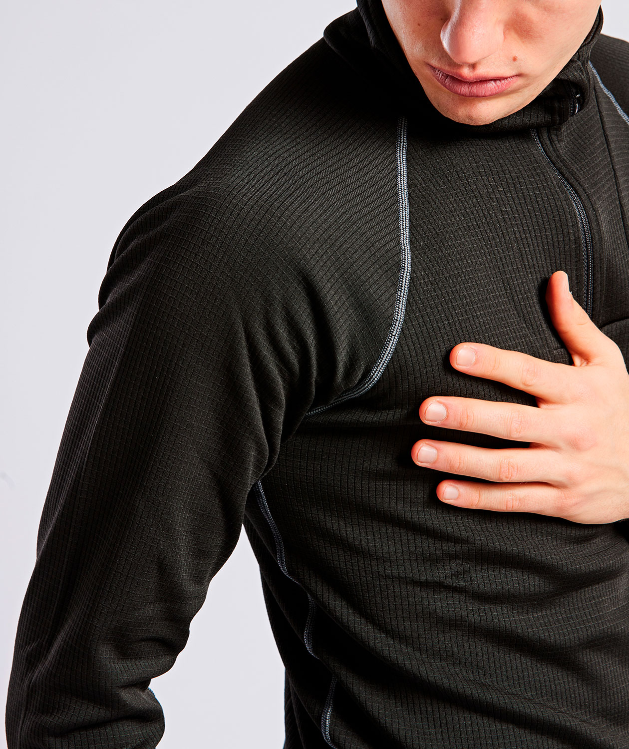 Worik Moncayo thermal crewneck, Black, large image number 3