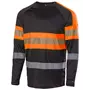 L.Brador 6111P langärmliges T-Shirt, Schwarz/Orange