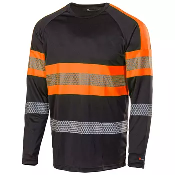 L.Brador 6111P long-sleeved T-shirt, Black/Orange