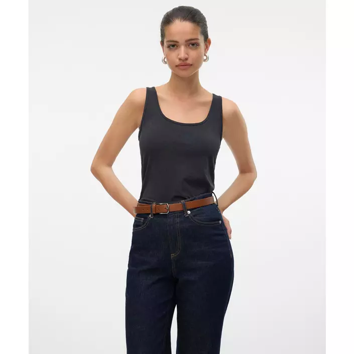 Vero Moda VMLULU langes Damen Top, Dark Grey Melange, large image number 1