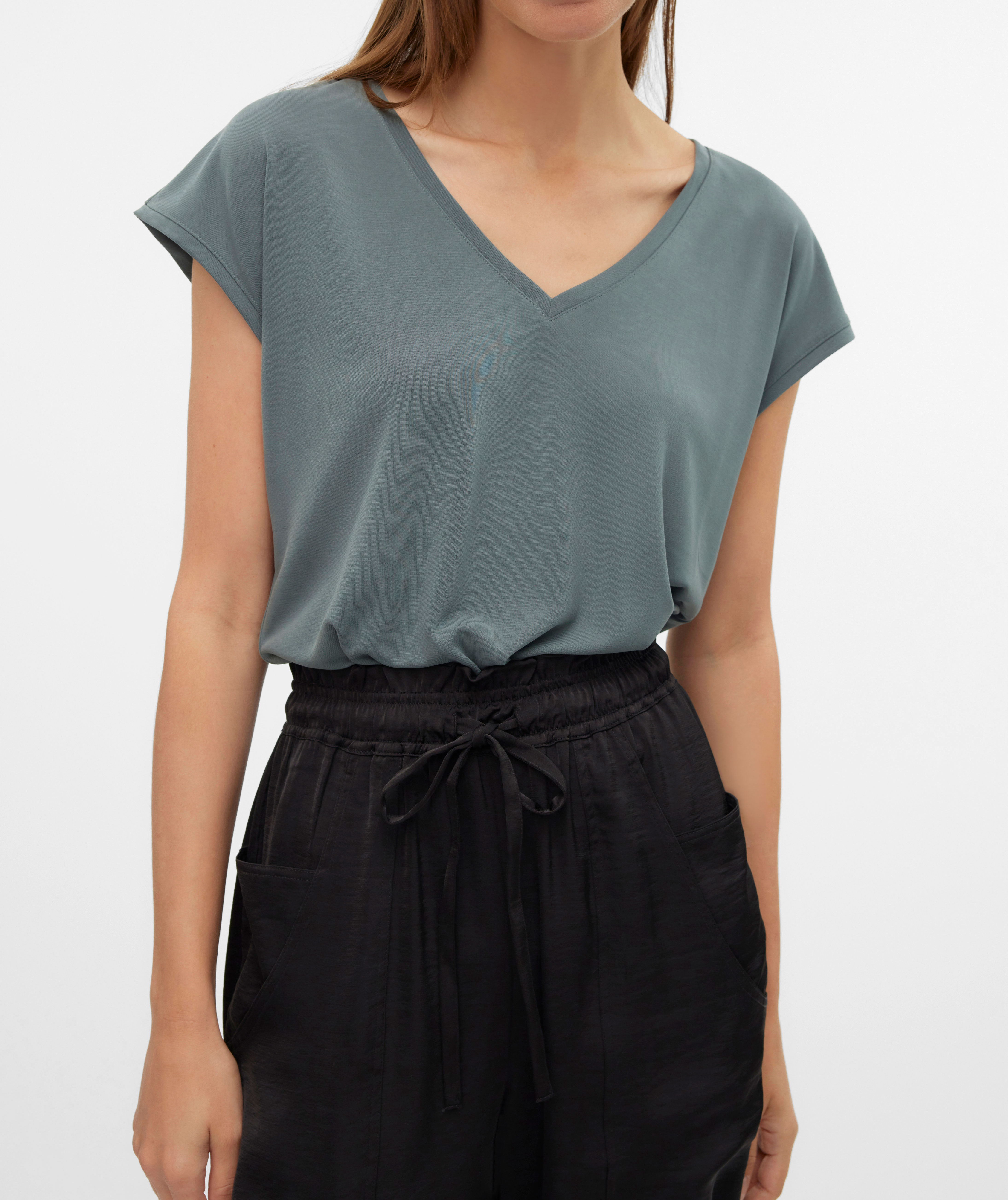 Vero Moda VMFILLI women's T-shirt, Balsam Green, large image number 3