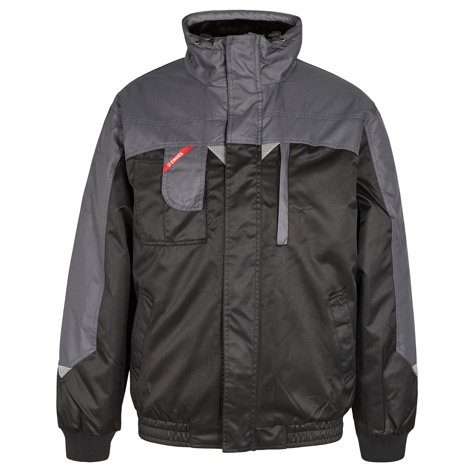 Engel pilotjacka, Svart/Gr&aring;