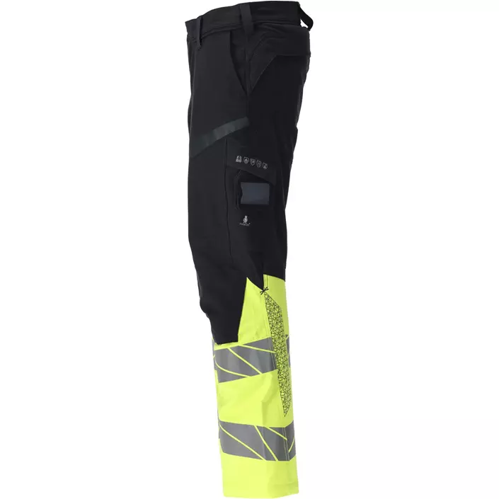 Mascot Accelerate Multisafe arbejdsbukser full stretch, Mørk Marine/Hi-Vis Gul, large image number 3