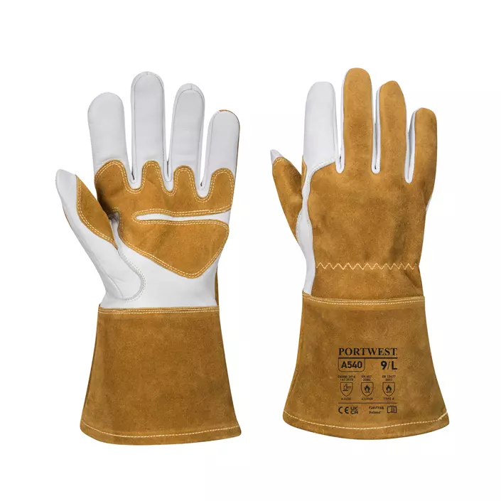 Portwest Ultra welder gloves with fleece lining, Brown, large image number 0
