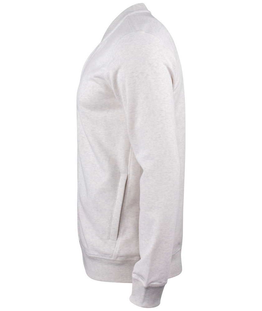 Clique Premium OC cardigan, Light grey mottled, Light grey mottled, large image number 3