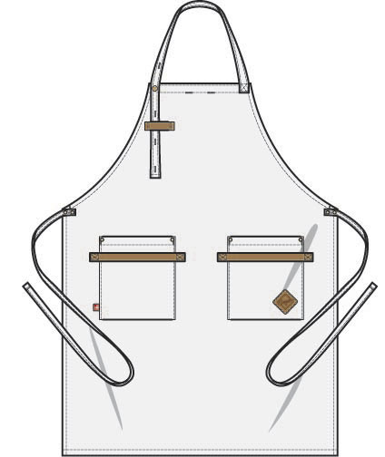 Segers 4093 bib apron, Grey, Grey, large image number 5