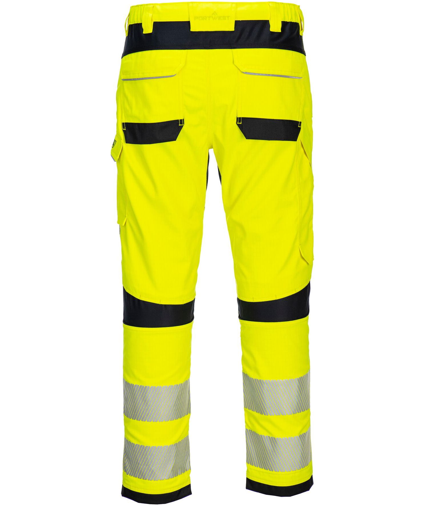 Portwest PW3 Modaflame work trousers, Hi-vis Yellow/Black, large image number 1
