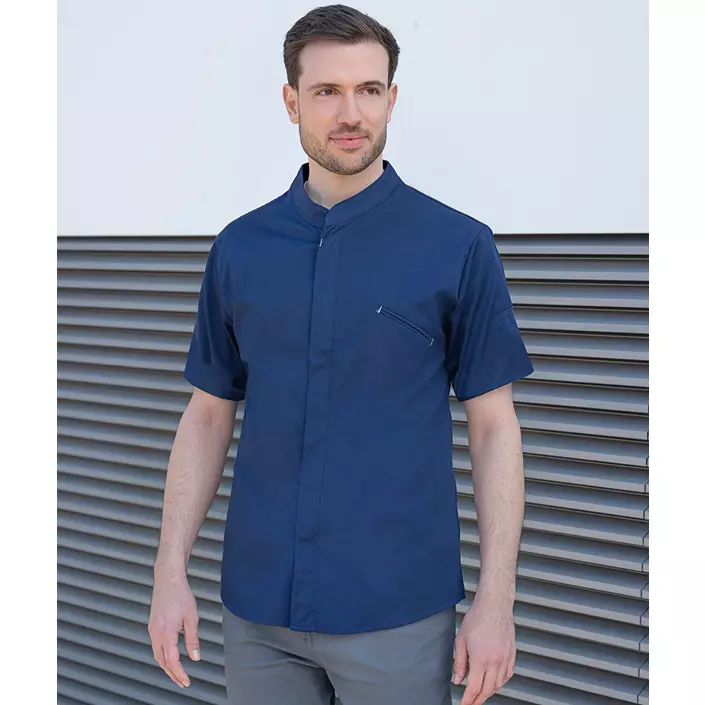 Karlowsky Modern-Touch kortærmet kokkejakke, Navy, large image number 1