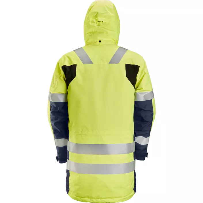 Snickers AllroundWork winter parka 1830, Hi-vis Yellow/Marine, large image number 1