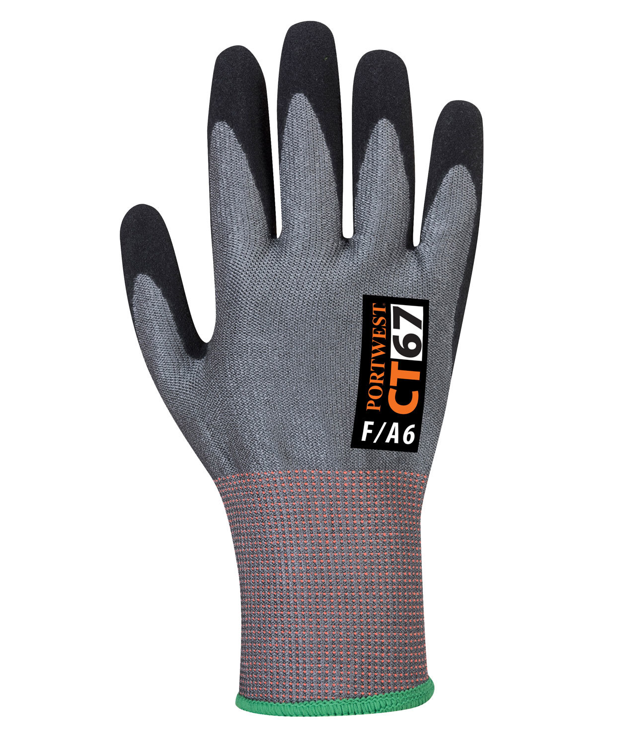 Portwest CT67 cut protection gloves Cut F, Grey/Black