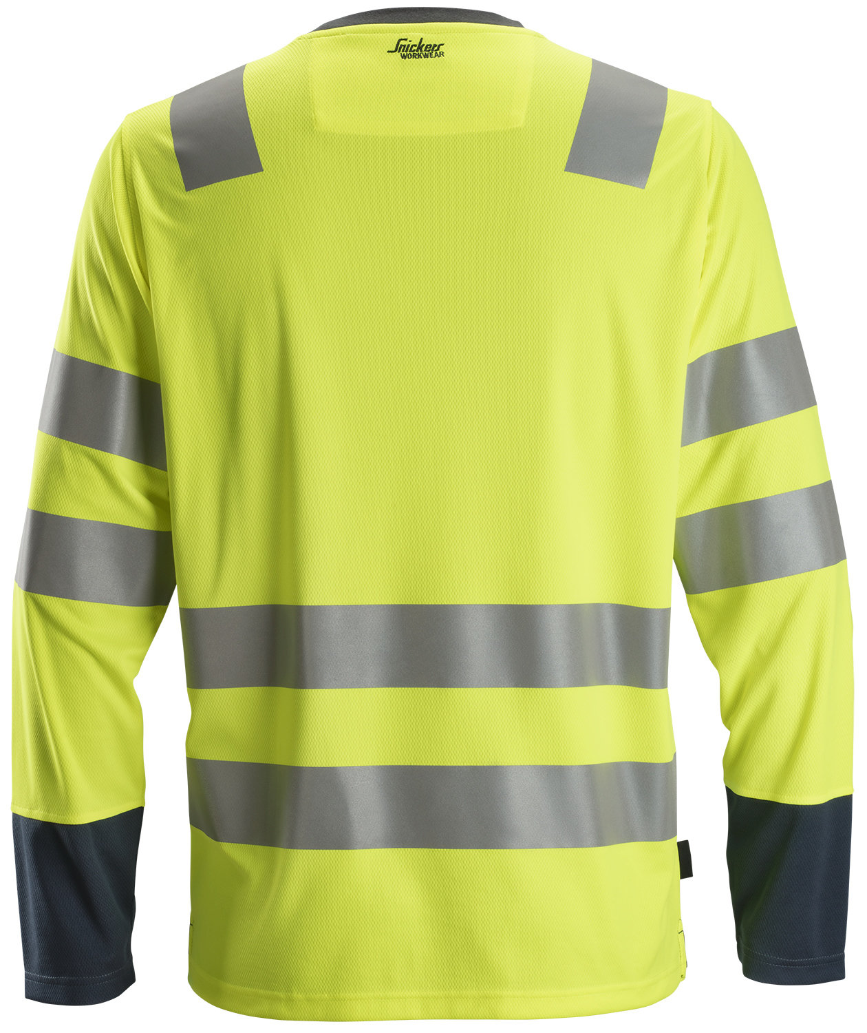 Snickers AllroundWork long-sleeved sweater 2433, Hi-vis Yellow/Marine, large image number 1