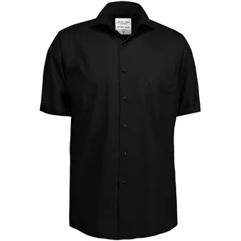 Seven Seas modern fit Poplin short-sleeved shirt, Black