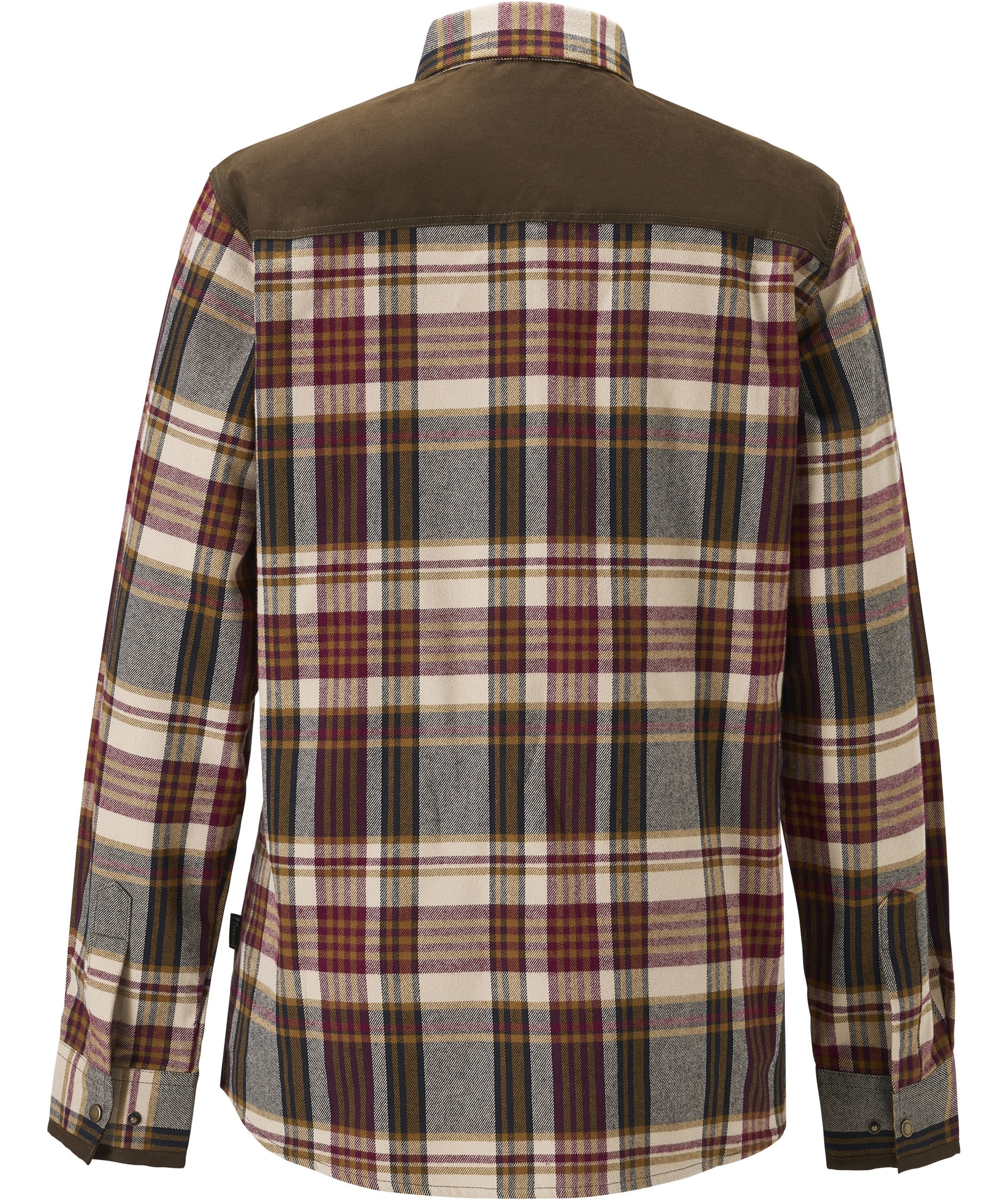 Pinewood Prestwick Exclusive dame flannelskjorte, Bordeaux/Beige, large image number 2