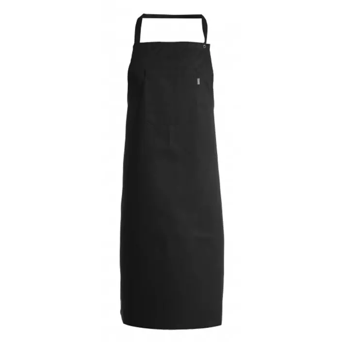 Kentaur bib apron with pocket, Black, Black, large image number 0