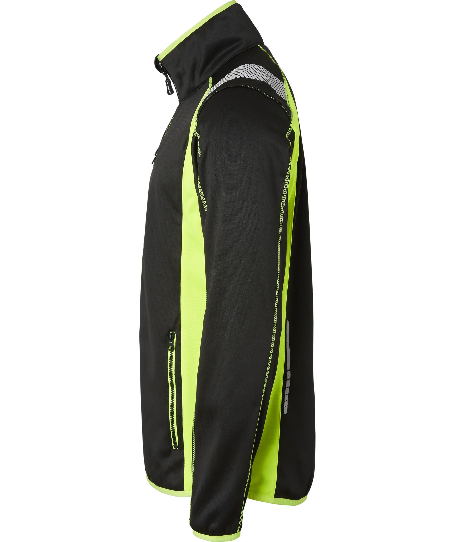 Top Swede cardigan 275, Svart/Varselgul, large image number 3