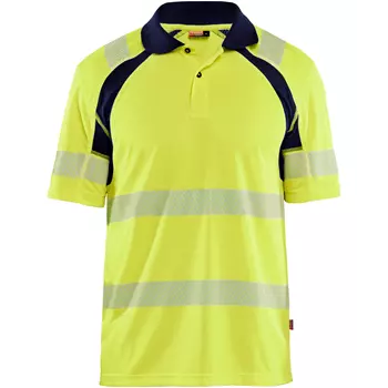 Blåkläder polo T-shirt, Hi-Vis gul/marine