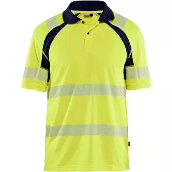 Blåkläder polo shirt, Hi-Vis yellow/marine