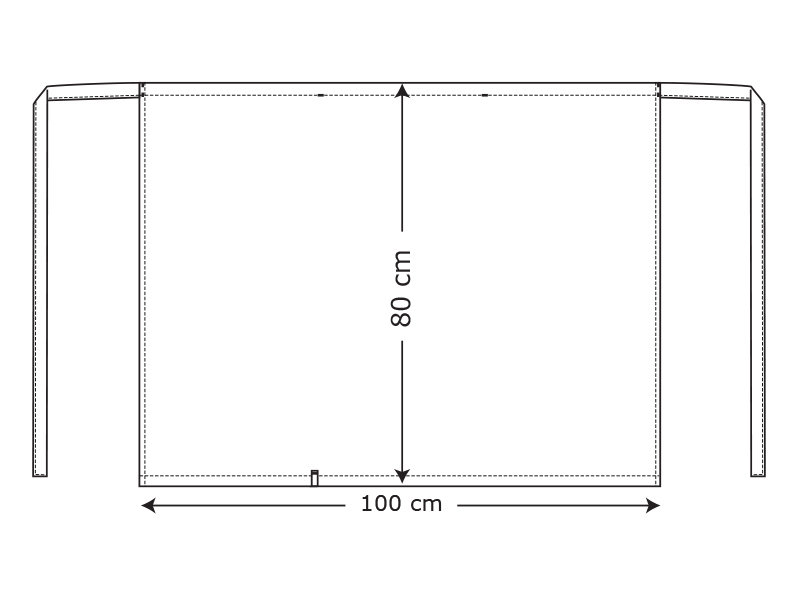 Kentaur long server apron, Comoblue