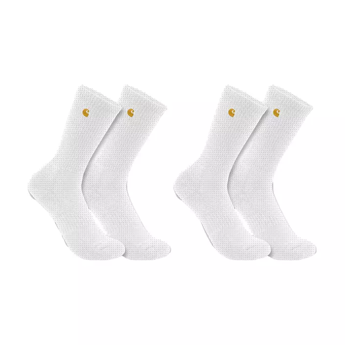 Carhartt Crew 2-pak strømper, White , large image number 0