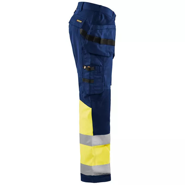 Blåkläder craftsman trousers, Marine/Hi-Vis yellow, large image number 3