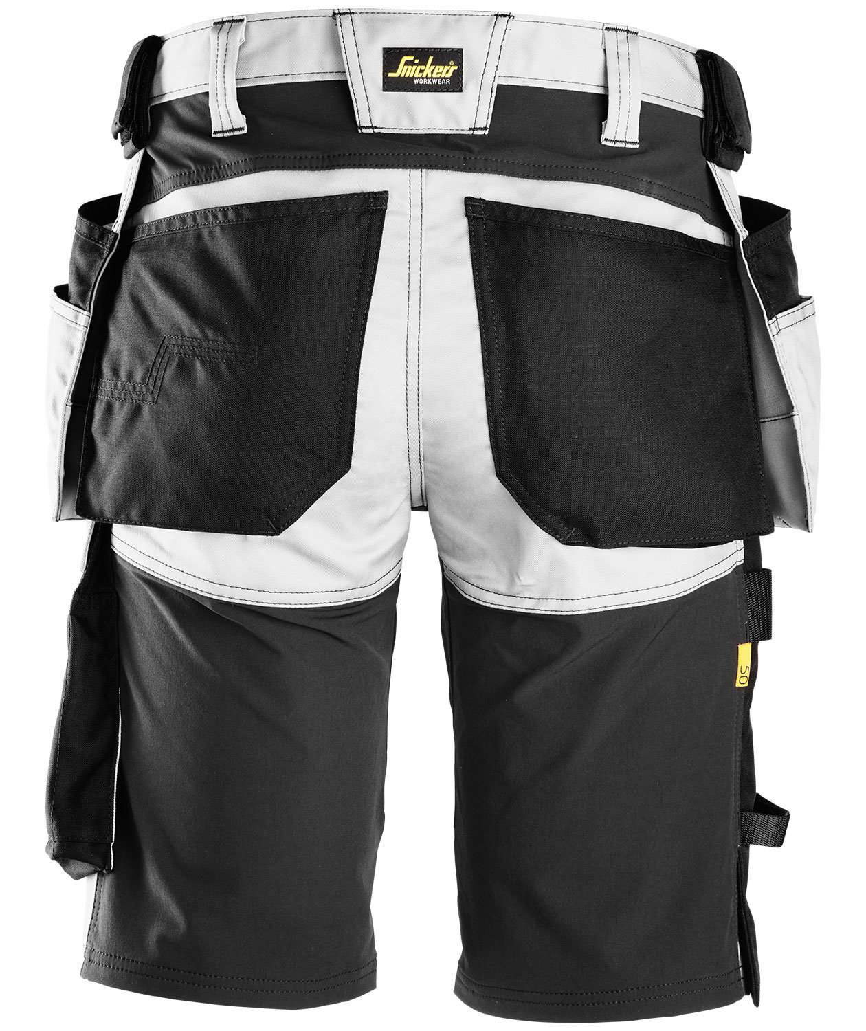 Snickers AllroundWork craftsman shorts 6141, White/Black