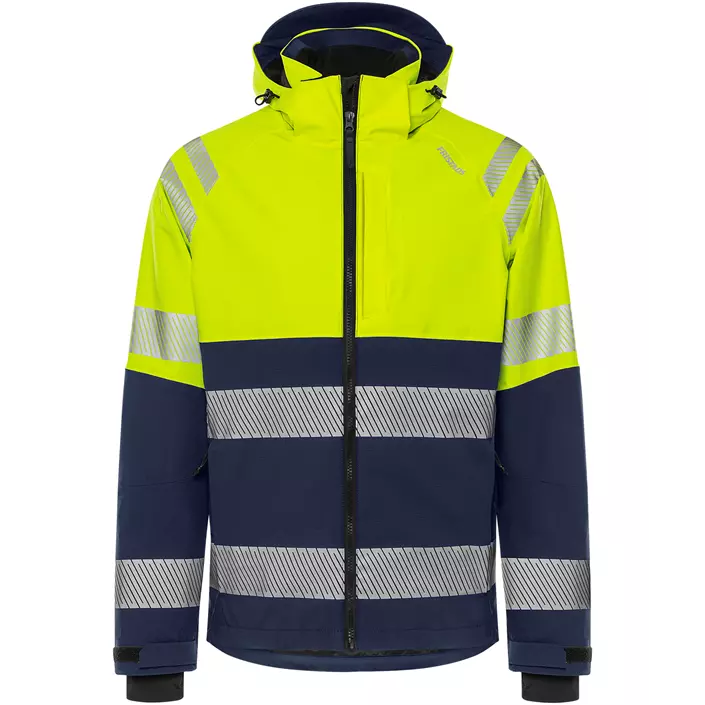 Fristads shell jacket 4690 GLS, Hi-Vis yellow/marine, large image number 0