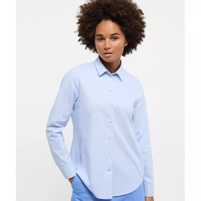 Eterna Regular Fit Oxford dameskjorte, Light blue, large image number 1