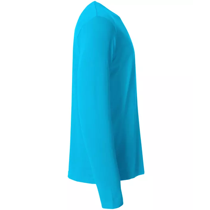 Clique Basic-T langærmet T-shirt, Turquoise, large image number 3