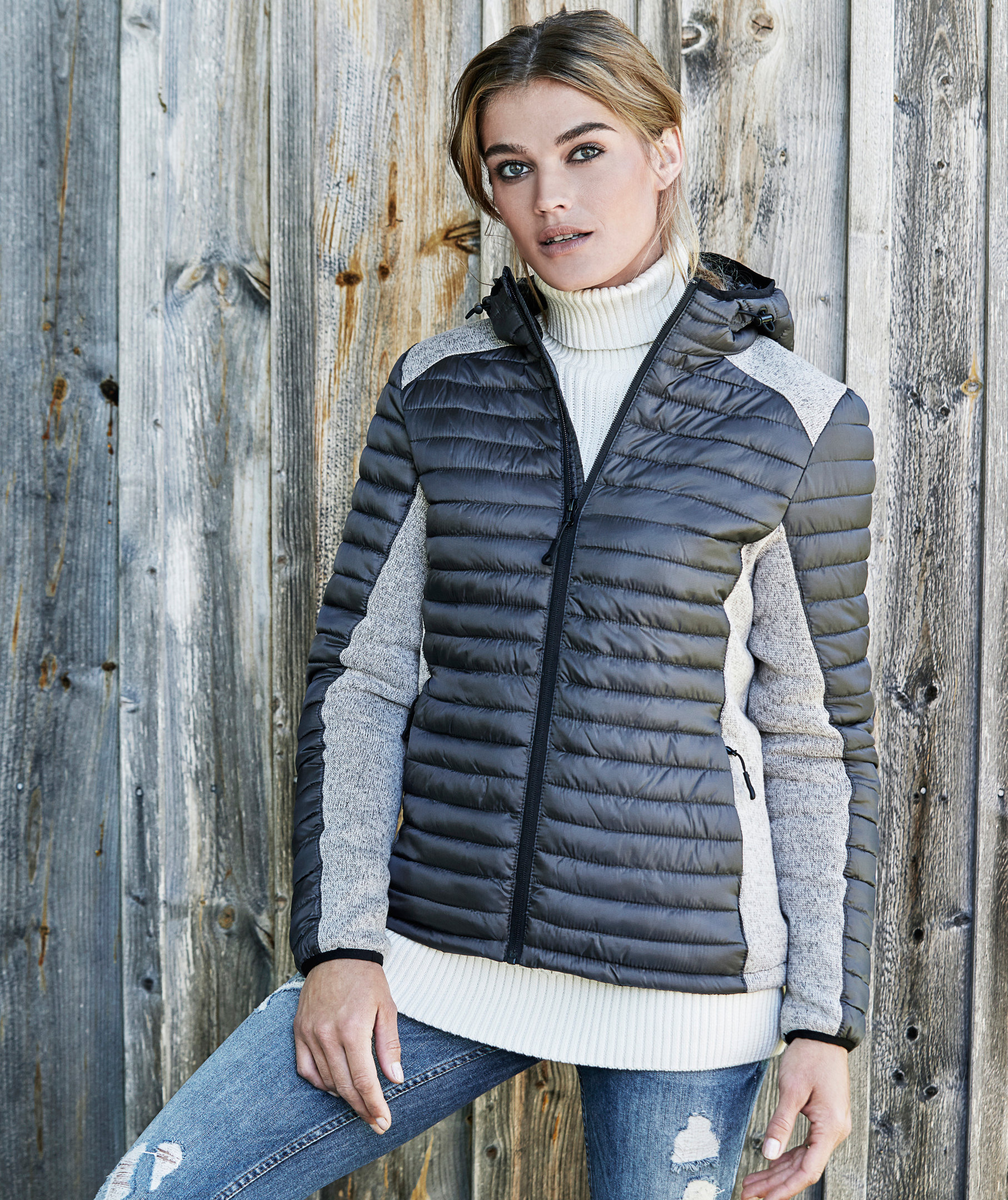 Tee Jays Hooded Crossover women's jacket