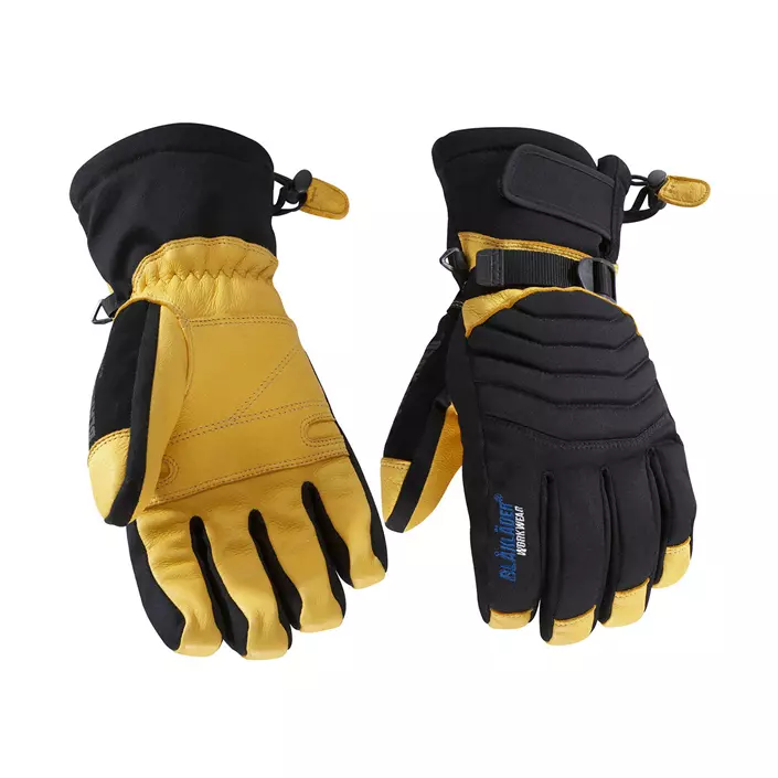 Blåkläder 2238 lined work gloves, Black/Yellow, large image number 0