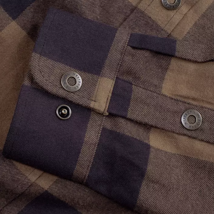 Westborn flannel shirt, Cocoa Brown/Black, large image number 5