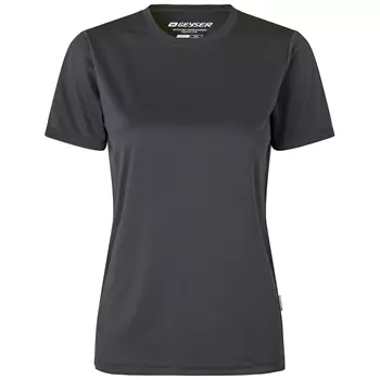 GEYSER Essential women's interlock T-shirt, Charcoal
