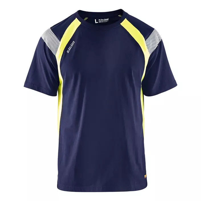 Blåkläder T-shirt, Marine/Hi-Vis gul, large image number 0