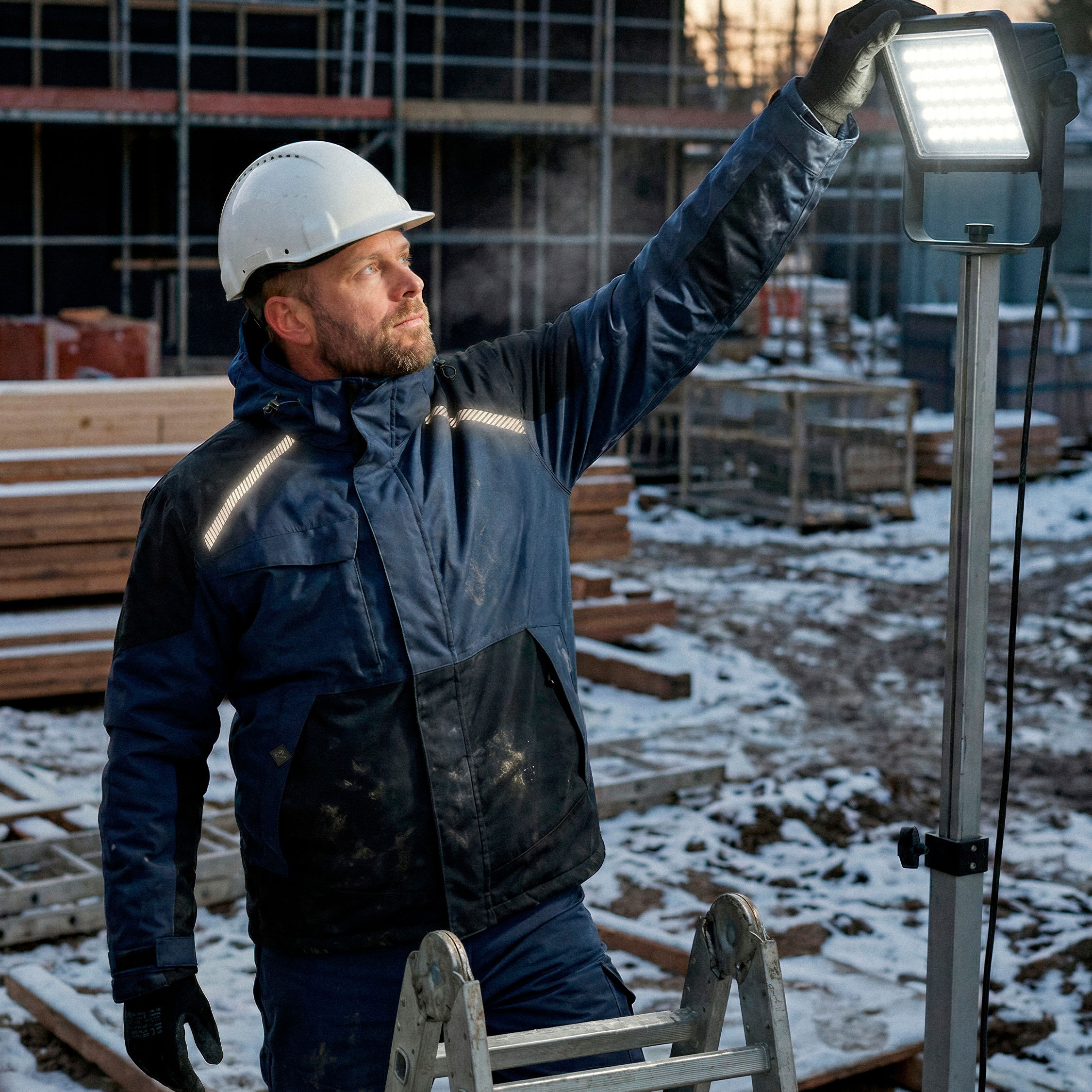 ELKA Working Xtreme Winterjacke full Stretch, Marine/Schwarz, large image number 3