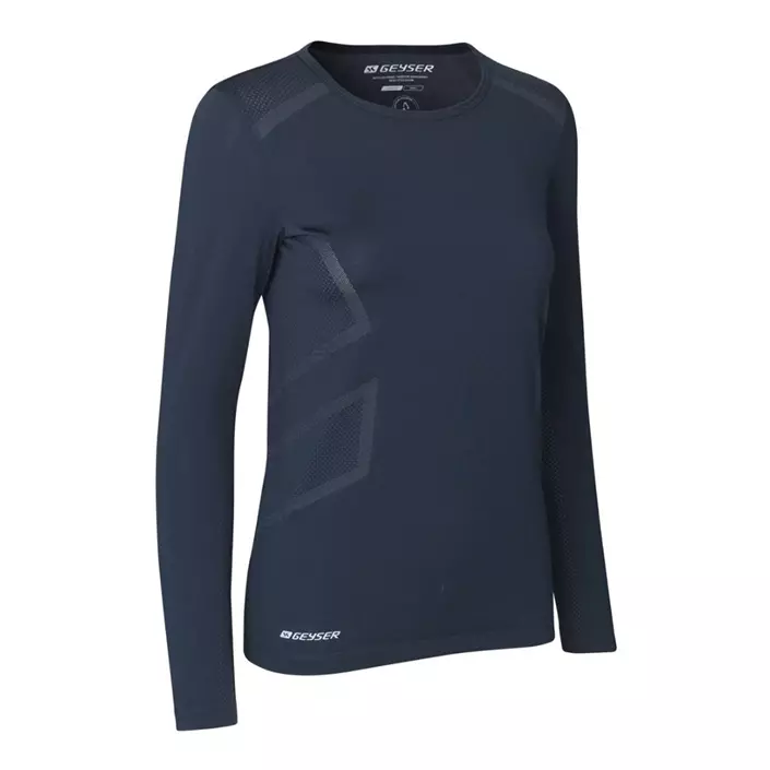 GEYSER seamless long-sleeved women's T-shirt, Navy, large image number 0