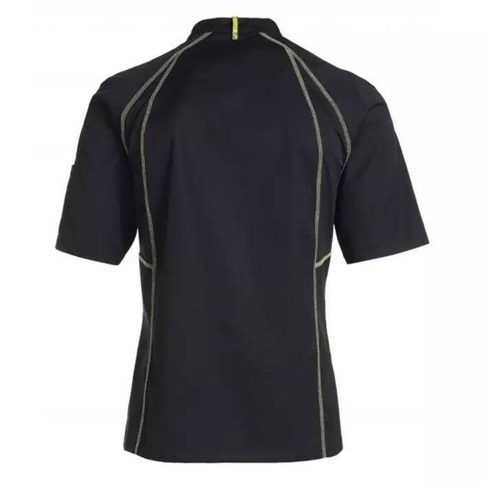 Kentaur short-sleeved unisex chefs-/serving jacket, Black/Lime Green, large image number 1