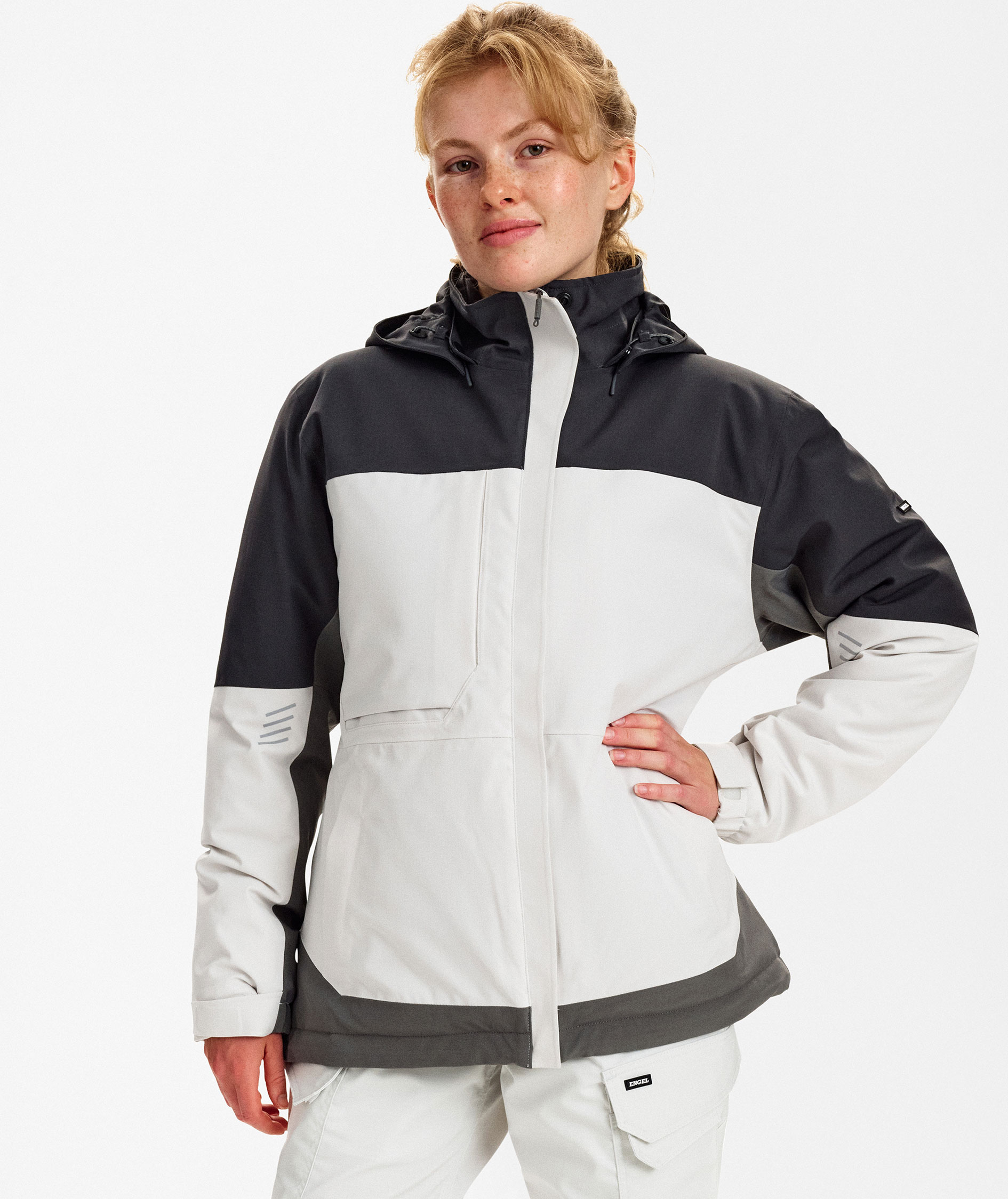 Engel Entire Damen Winterjacke, Bone White/Anthracite Grey, large image number 1