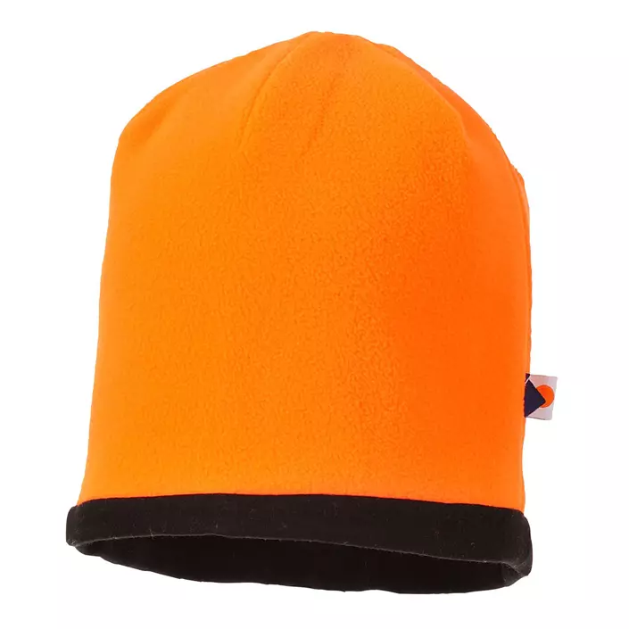 Portwest reversible fleece hat, Hi-Vis Orange/Black, Hi-Vis Orange/Black, large image number 0