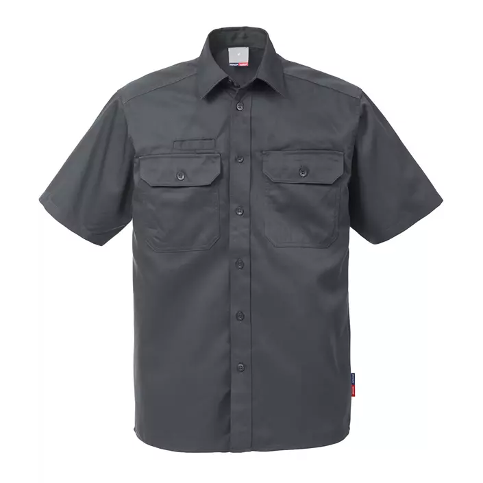Kansas kortærmet arbejdsskjorte, Mørkegrå, large image number 0