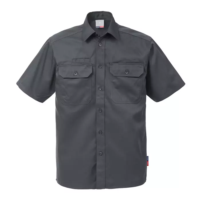 Kansas kortærmet arbejdsskjorte, Mørkegrå, large image number 0