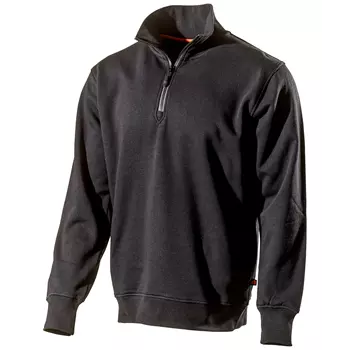 L.Brador sweatshirt med kort lynlås 6430PB, Sort